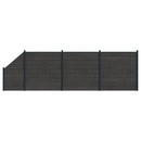 vidaXL Kerítés Készlet 4 pcs 619 x 186 cm WPC és Alumínium Fekete