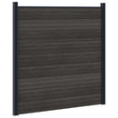 vidaXL Kerítés Készlet 5 pcs 792 x 186 cm WPC és Alumínium Fekete