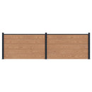 vidaXL Kerítés Készlet 2 pcs 353 x 105 cm WPC és Alumínium Barna