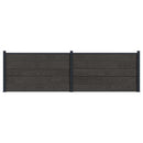 vidaXL Kerítés Készlet 2 pcs 353 x 105 cm WPC és Alumínium Fekete