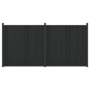 vidaXL Kerítéselem 2 db 355 x 186,5 cm WPC és Alumínium Fekete