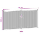 vidaXL Kerítéselem 2 db 355 x 186,5 cm WPC és Alumínium Fekete