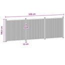 vidaXL Kerítéselem 3 db 530 x 186,5 cm WPC és Alumínium Fekete