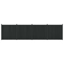 vidaXL Kerítéselem 4 db 705 x 186,5 cm WPC és Alumínium Fekete