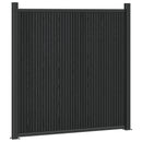 vidaXL Kerítéselem 4 db 705 x 186,5 cm WPC és Alumínium Fekete