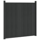 vidaXL Kerítéselem 4 db 705 x 186,5 cm WPC és Alumínium Fekete