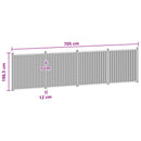 vidaXL Kerítéselem 4 db 705 x 186,5 cm WPC és Alumínium Fekete