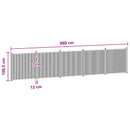 vidaXL Kerítéselem 5 db 880 x 186,5 cm WPC és Alumínium Fekete