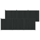 vidaXL Kerítéselem 6 db 1055 x 186,5 cm WPC és Alumínium Fekete