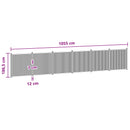 vidaXL Kerítéselem 6 db 1055 x 186,5 cm WPC és Alumínium Fekete
