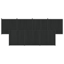 vidaXL Kerítéselem 7 db 1230 x 186,5 cm WPC és Alumínium Fekete