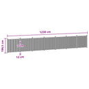 vidaXL Kerítéselem 7 db 1230 x 186,5 cm WPC és Alumínium Fekete