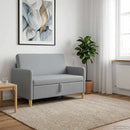 vidaXL Tárolós Kanapé Világosszürke 122 x 78 x 87 cm Poliészter