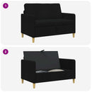 vidaXL Tárolós Kanapé Fekete 122 x 78 x 87 cm Poliészter