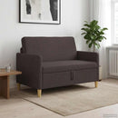 vidaXL Tárolós Kanapé Sötét Barna 122 x 78 x 87 cm Poliészter