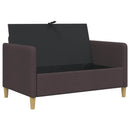 vidaXL Tárolós Kanapé Sötét Barna 122 x 78 x 87 cm Poliészter