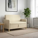 vidaXL Tárolós Kanapé Krémszínű 122 x 78 x 87 cm Poliészter