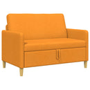 vidaXL Tárolós Kanapé Sötét sárga 122 x 78 x 87 cm Poliészter