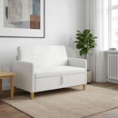 vidaXL Tárolós Kanapé Fehér 122 x 78 x 87 cm Poliészter