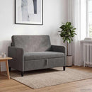 vidaXL Tárolós Kanapé Sötétszürke 122 x 78 x 87 cm Poliészter