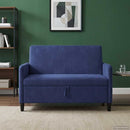 vidaXL Tárolós Kanapé Rendőrségi kék 122 x 78 x 87 cm Poliészter