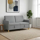 vidaXL Tárolós Kanapé Világosszürke 152 x 78 x 87 cm Poliészter