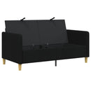 vidaXL Tárolós Kanapé Fekete 152 x 78 x 87 cm Poliészter