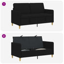 vidaXL Tárolós Kanapé Fekete 152 x 78 x 87 cm Poliészter