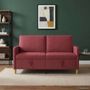 vidaXL Tárolós Kanapé Bordó 152 x 78 x 87 cm Poliészter