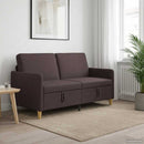 vidaXL Tárolós Kanapé Sötét Barna 152 x 78 x 87 cm Poliészter
