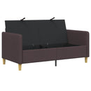 vidaXL Tárolós Kanapé Sötét Barna 152 x 78 x 87 cm Poliészter