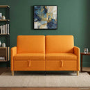 vidaXL Tárolós Kanapé Sötét sárga 152 x 78 x 87 cm Poliészter