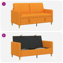 vidaXL Tárolós Kanapé Sötét sárga 152 x 78 x 87 cm Poliészter