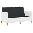 vidaXL Tárolós Kanapé Fehér 152 x 78 x 87 cm Poliészter