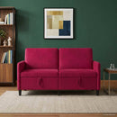 vidaXL Tárolós Kanapé Bordó 152 x 78 x 87 cm Poliészter