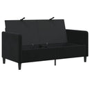 vidaXL Tárolós Kanapé Fekete 152 x 78 x 87 cm Poliészter