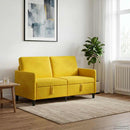 vidaXL Tárolós Kanapé Sárga 152 x 78 x 87 cm Poliészter