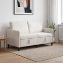 vidaXL Tárolós Kanapé Krémszínű 152 x 78 x 87 cm Poliészter