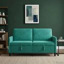vidaXL Tárolós Kanapé Türkiz 152 x 78 x 87 cm Poliészter