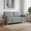 vidaXL Tárolós Kanapé Világosszürke 172 x 78 x 87 cm Poliészter