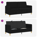 vidaXL Tárolós Kanapé Fekete 172 x 78 x 87 cm Poliészter