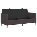 vidaXL Tárolós Kanapé Sötét Barna 172 x 78 x 87 cm Poliészter