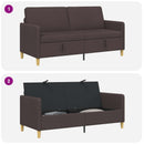 vidaXL Tárolós Kanapé Sötét Barna 172 x 78 x 87 cm Poliészter