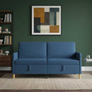 vidaXL Tárolós Kanapé Kék 172 x 78 x 87 cm Poliészter