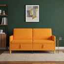 vidaXL Tárolós Kanapé Sötét sárga 172 x 78 x 87 cm Poliészter