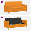 vidaXL Tárolós Kanapé Sötét sárga 172 x 78 x 87 cm Poliészter