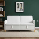 vidaXL Tárolós Kanapé Fehér 172 x 78 x 87 cm Poliészter