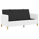 vidaXL Tárolós Kanapé Fehér 172 x 78 x 87 cm Poliészter