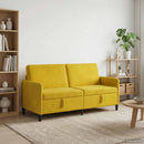 vidaXL Tárolós Kanapé Sárga 172 x 78 x 87 cm Poliészter