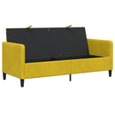 vidaXL Tárolós Kanapé Sárga 172 x 78 x 87 cm Poliészter